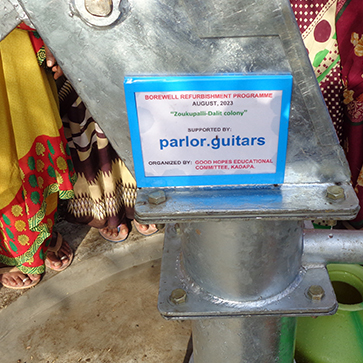 Zoukupalli Village Clean Water Project Parlor Guitars